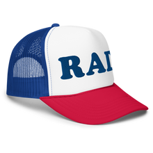 Load image into Gallery viewer, RAD Red White & Blue Trucker Hat
