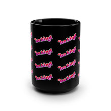 Load image into Gallery viewer, Be Kind Pattern Black 15oz Mug
