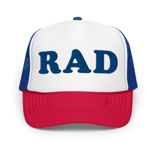 Load image into Gallery viewer, RAD Red White &amp; Blue Trucker Hat
